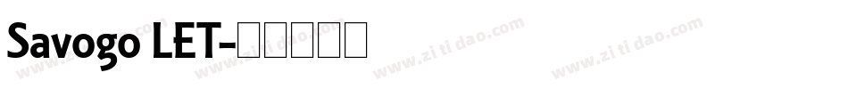 Savogo LET字体转换